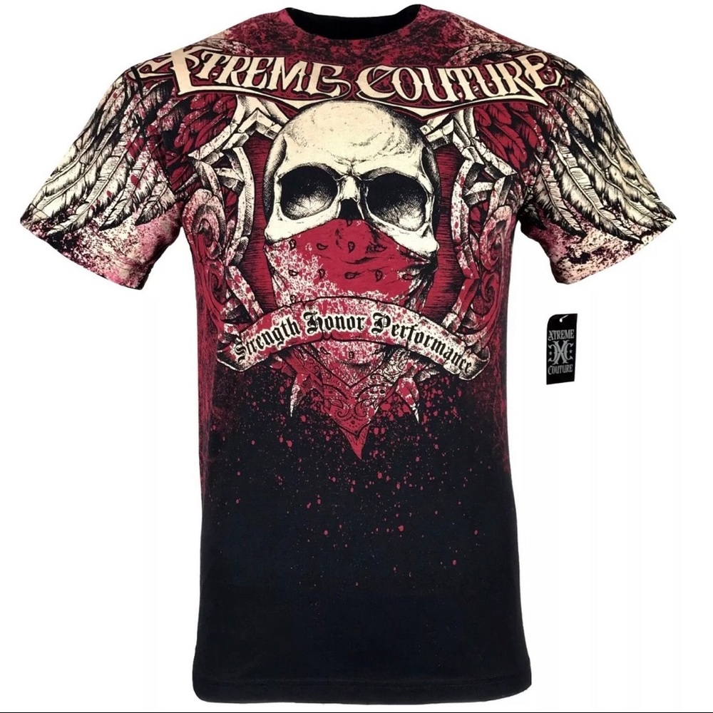 Xtreme Couture by Affliction Men's T-Shirt ORTHODOX Skull Biker